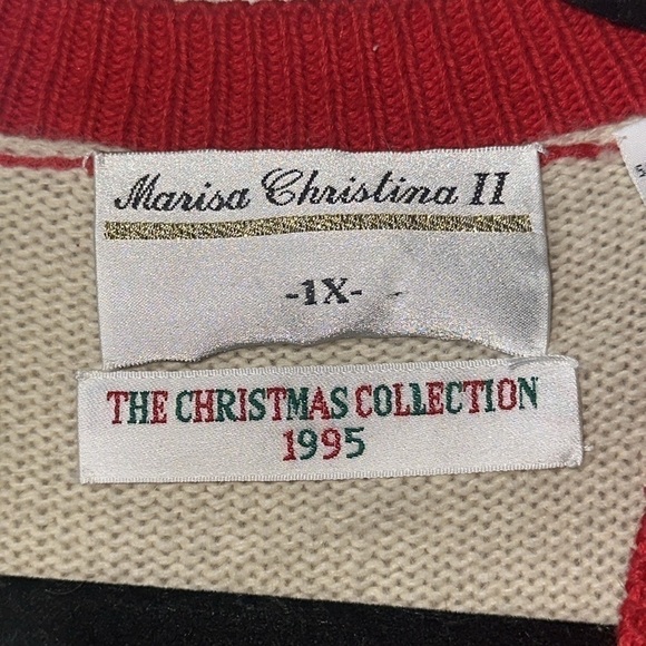 Marisa Christina Sweater Womens 1X Small Scottie Dog 1995 Hand Knit - Picture 3 of 5